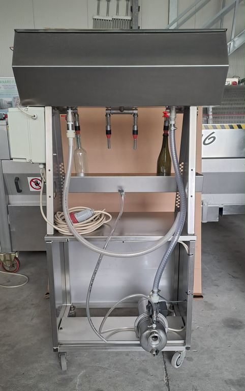 IN-LINE FILLER 6 NOZZLES FIRM IN STAINLESS STEEL ON WHEELS, SECOND HAND MACHINE - Image 5