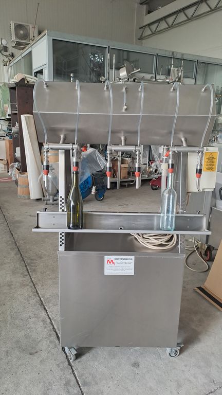 IN-LINE FILLER 6 NOZZLES FIRM IN STAINLESS STEEL ON WHEELS, SECOND HAND MACHINE - Image 6